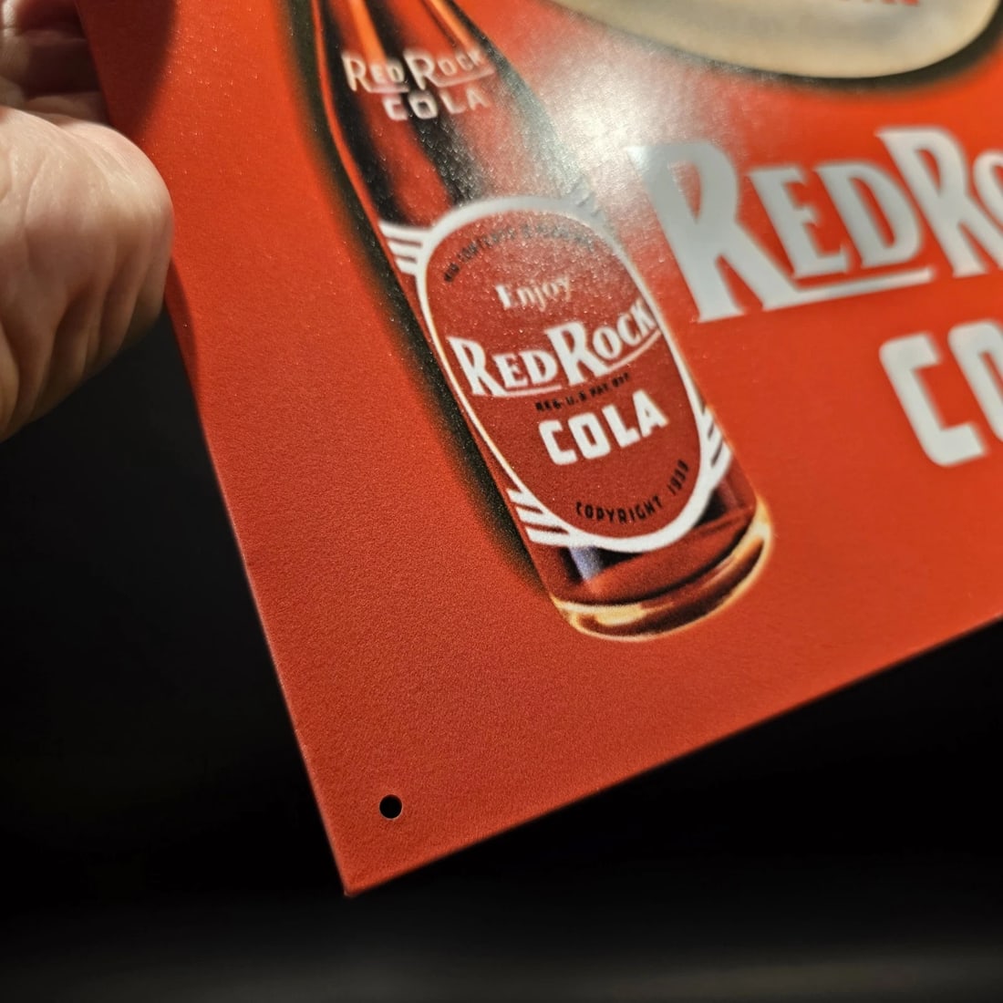 16" Babe Ruth Baseball Red Rock Cola Advertising Sign - 4