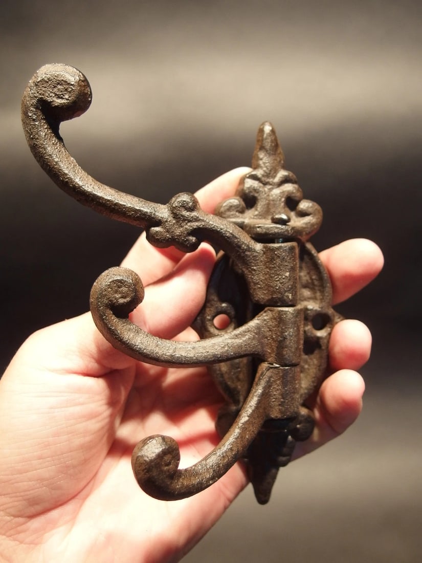 Cast iron Wall Hook Swivel Folding Coat Hanger - 2