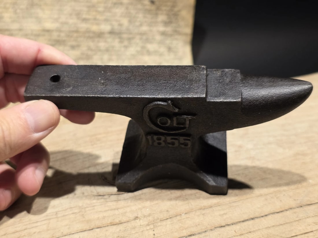 Colt 1855 Miniature Anvil Cast iron Gunsmith Paperweight - 2