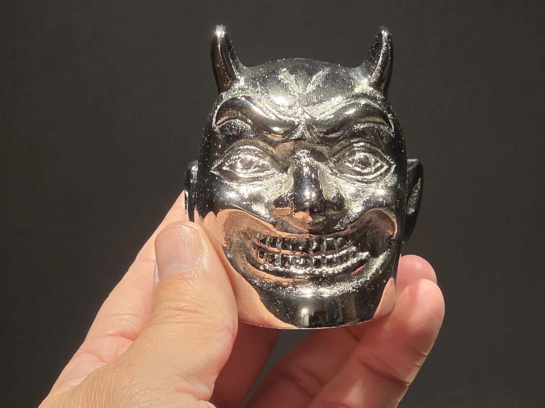 Devil Skull Metal Shifter Knob Hood Ornament- Undrilled - 7