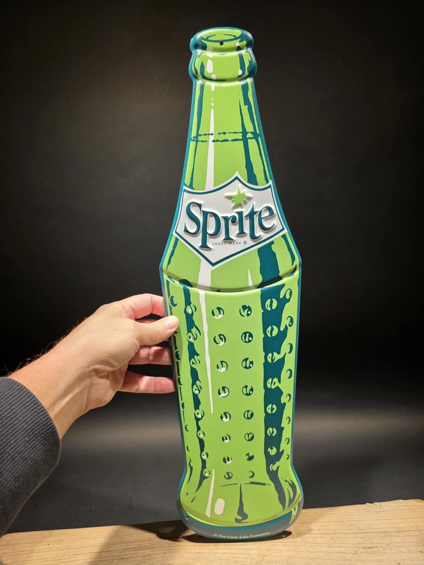 22" Vintage Style Metal Die Sprite Bottle Sign - 7