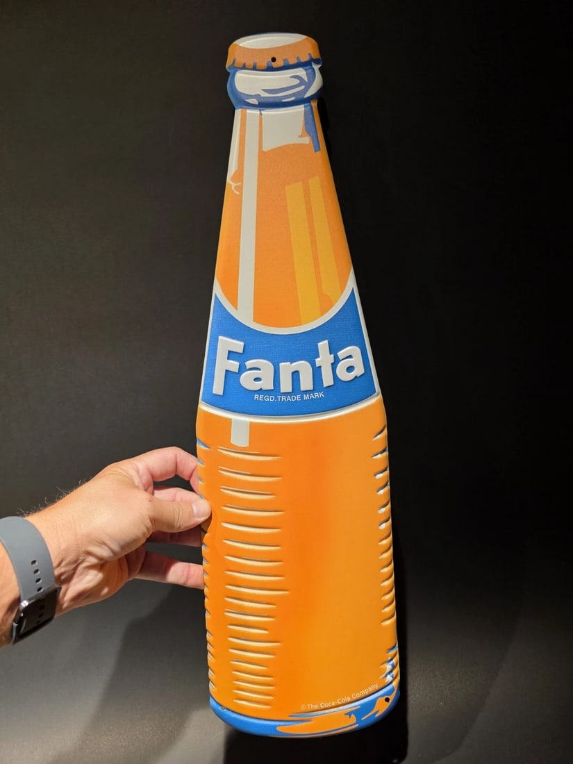 22" Vintage Style Metal Die Cut Fanta Bottle Sign - 2