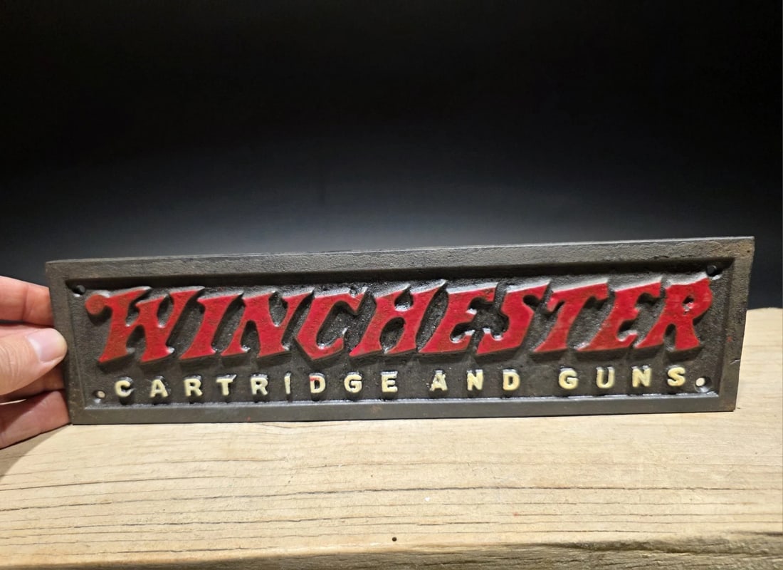 12" Cast iron Winchester Plaque Sign - 2