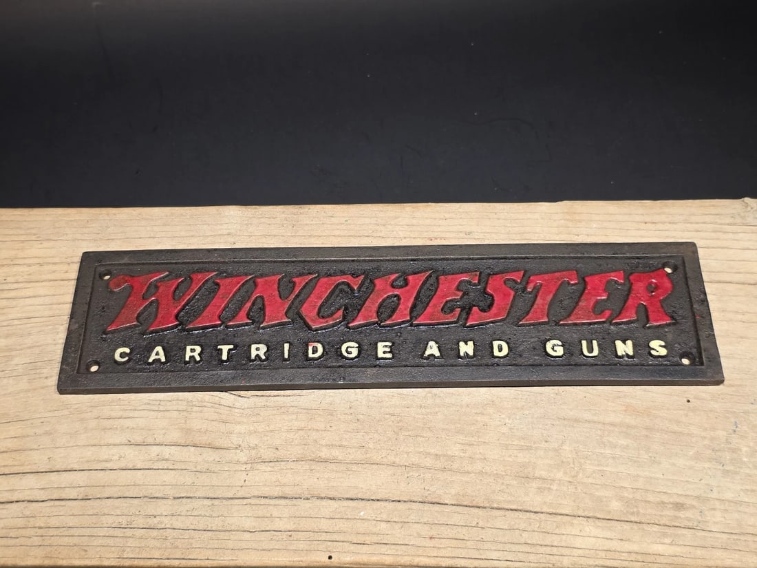 12" Cast iron Winchester Plaque Sign - 3