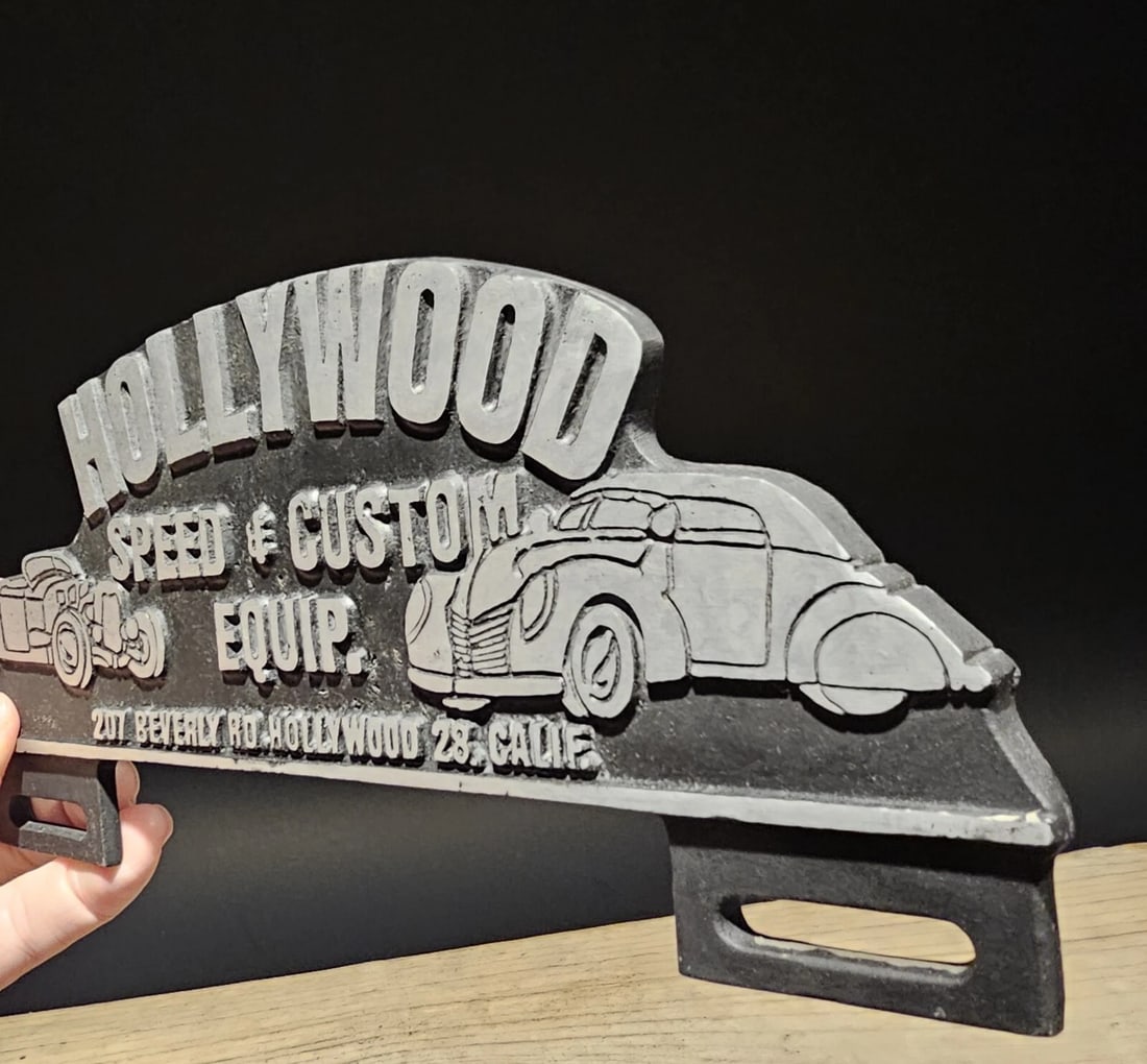Aluminum Holywood License Plate Fob Topper - 3