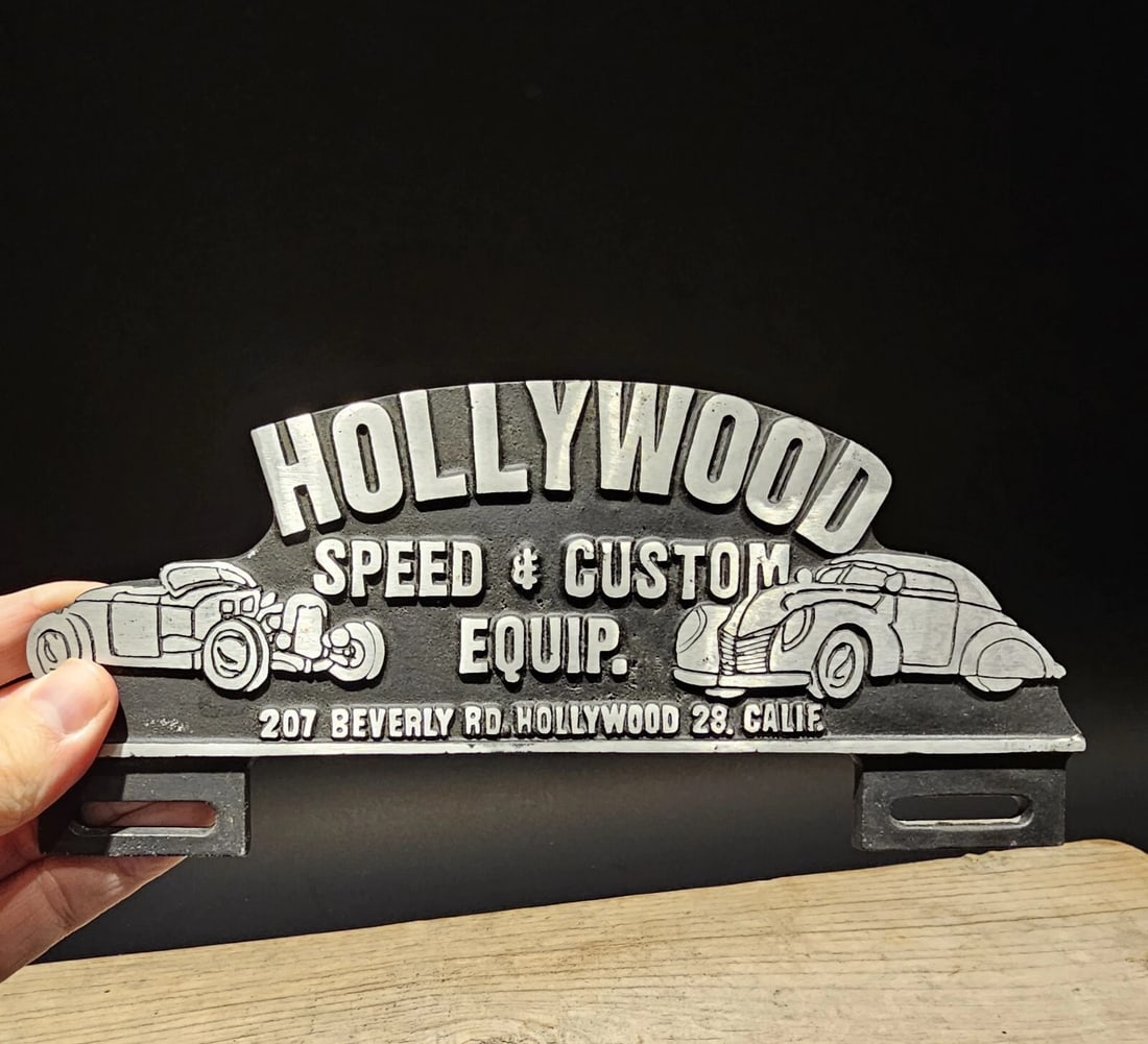 Aluminum Holywood License Plate Fob Topper - 4