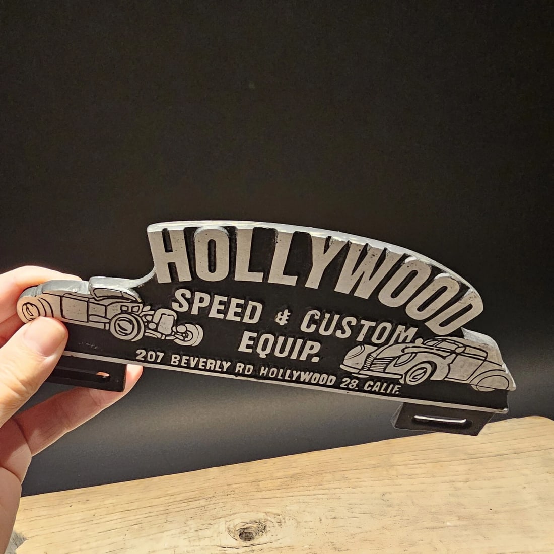 Aluminum Holywood License Plate Fob Topper - 6