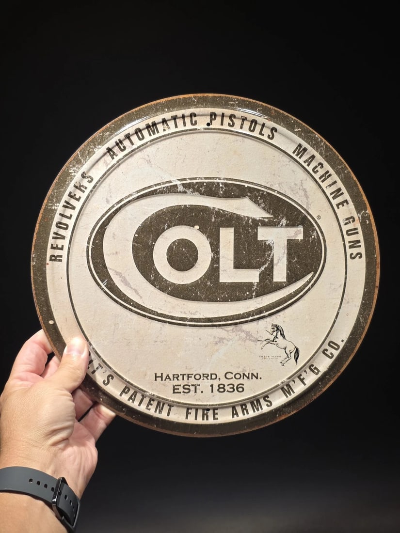 11 1/2" Metal Vintage Style Colt Sign - 3