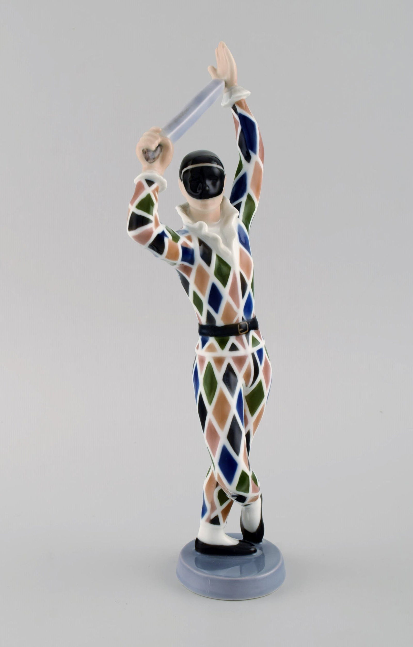 Ebbe Sadolin for Bing & Grondahl. Harlequin porcelain figurine. Model number 2354. 1970s. - 3
