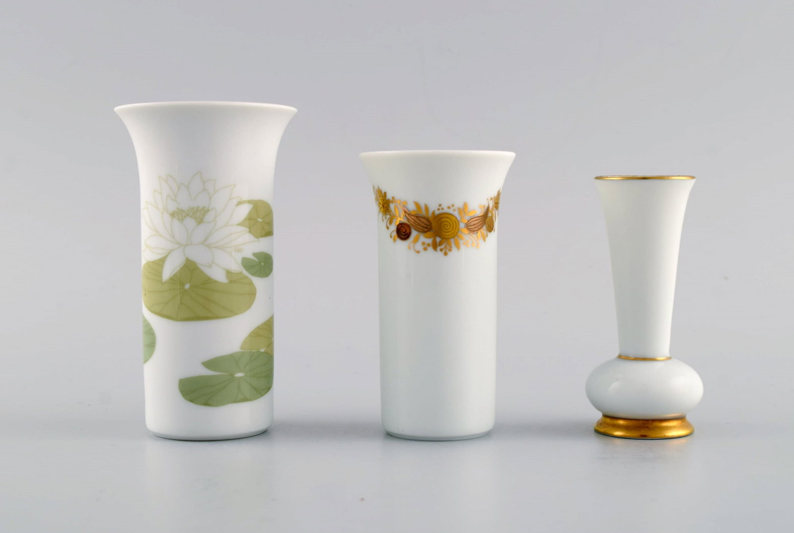 Three Rosenthal porcelain vases. Mid 20th century. - 2