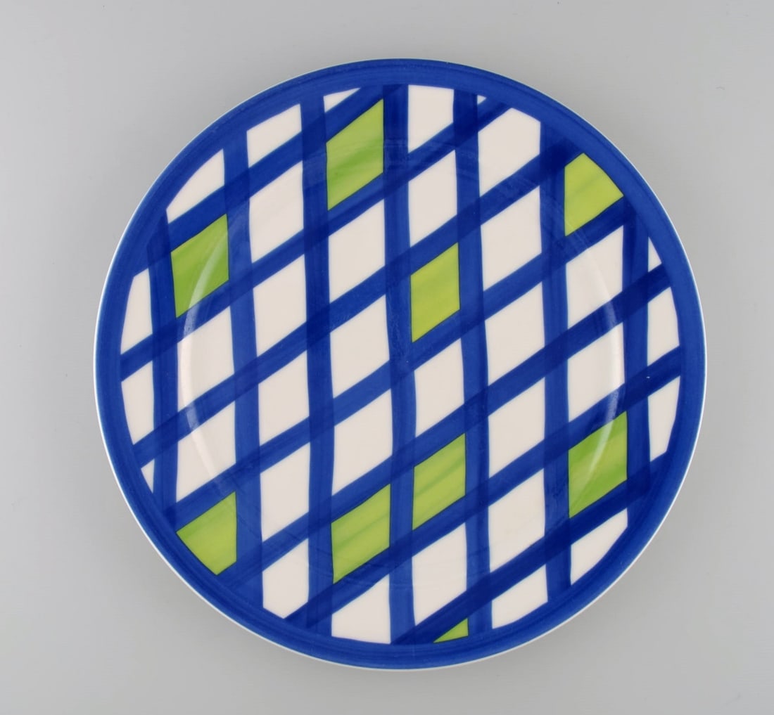 Rosenthal Designers Guild. Orchard Collection. Large porcelain cover plate. Checkered design. Late - 2