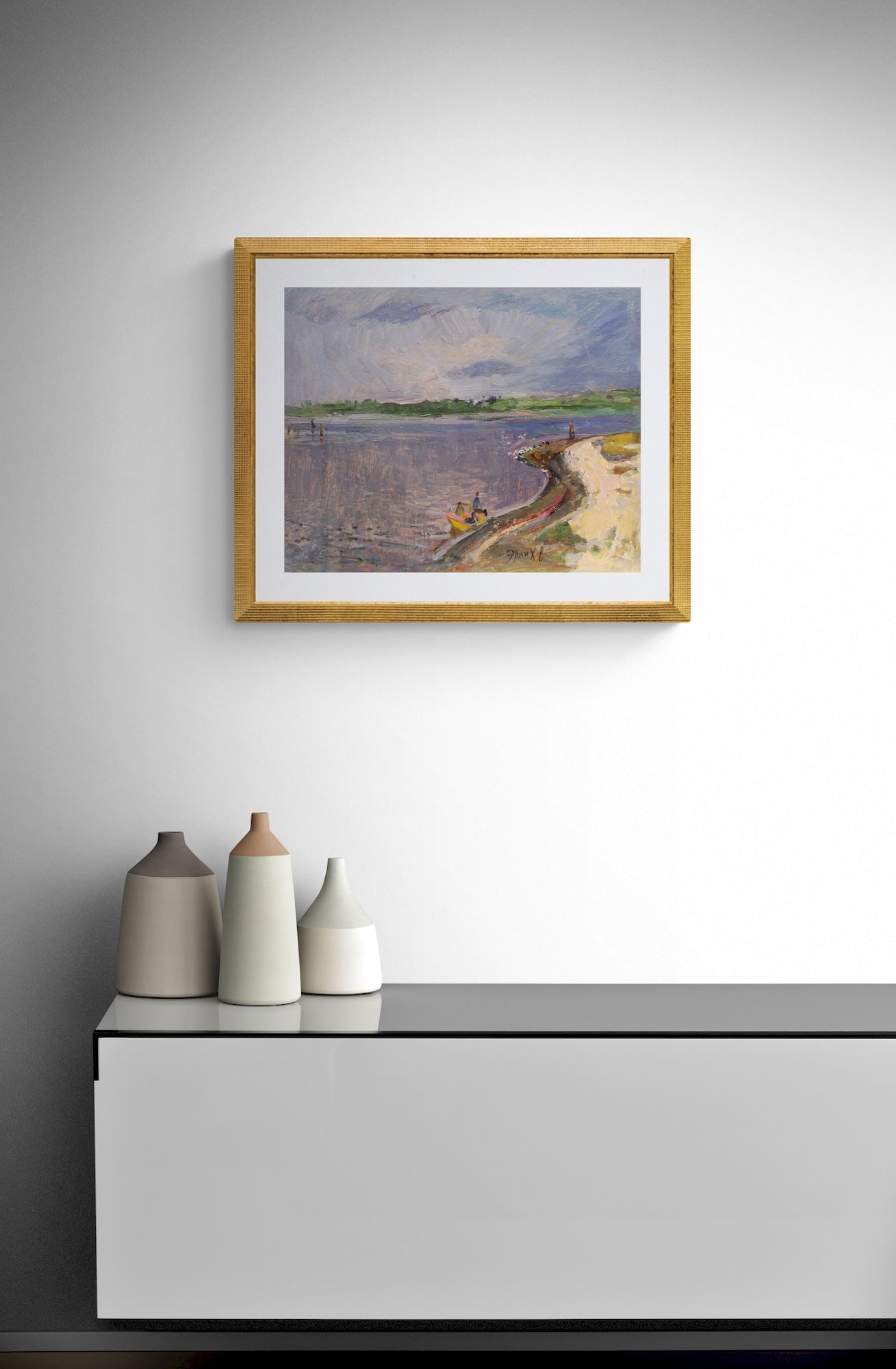 Erlih Volodymyr (Ukrainian artist), "On the Dnieper", oil on cardboard - 4