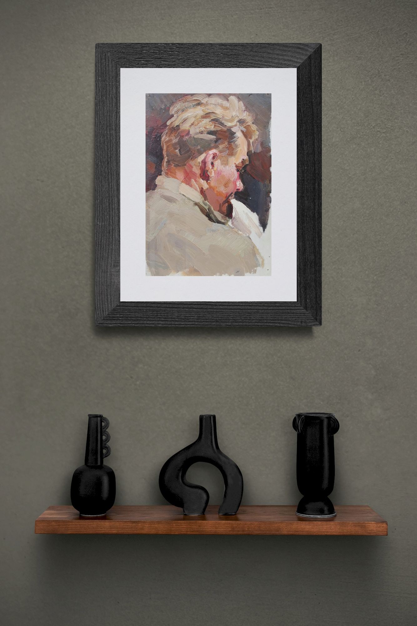 Unidentified (Ukrainian artist), "At work", oil on cardboard - 3