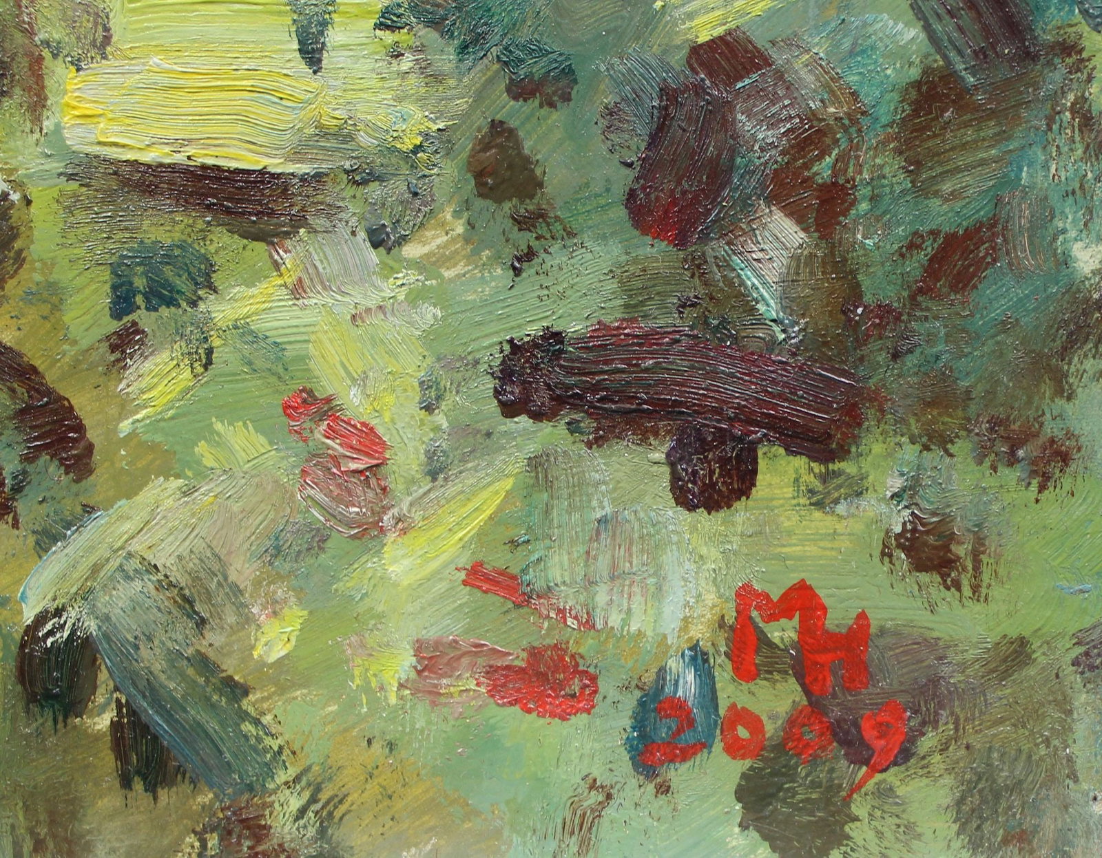 Neklyuenko Mykola (Ukrainian artist), "The trees are blooming", oil on canvas on cardboard - 2