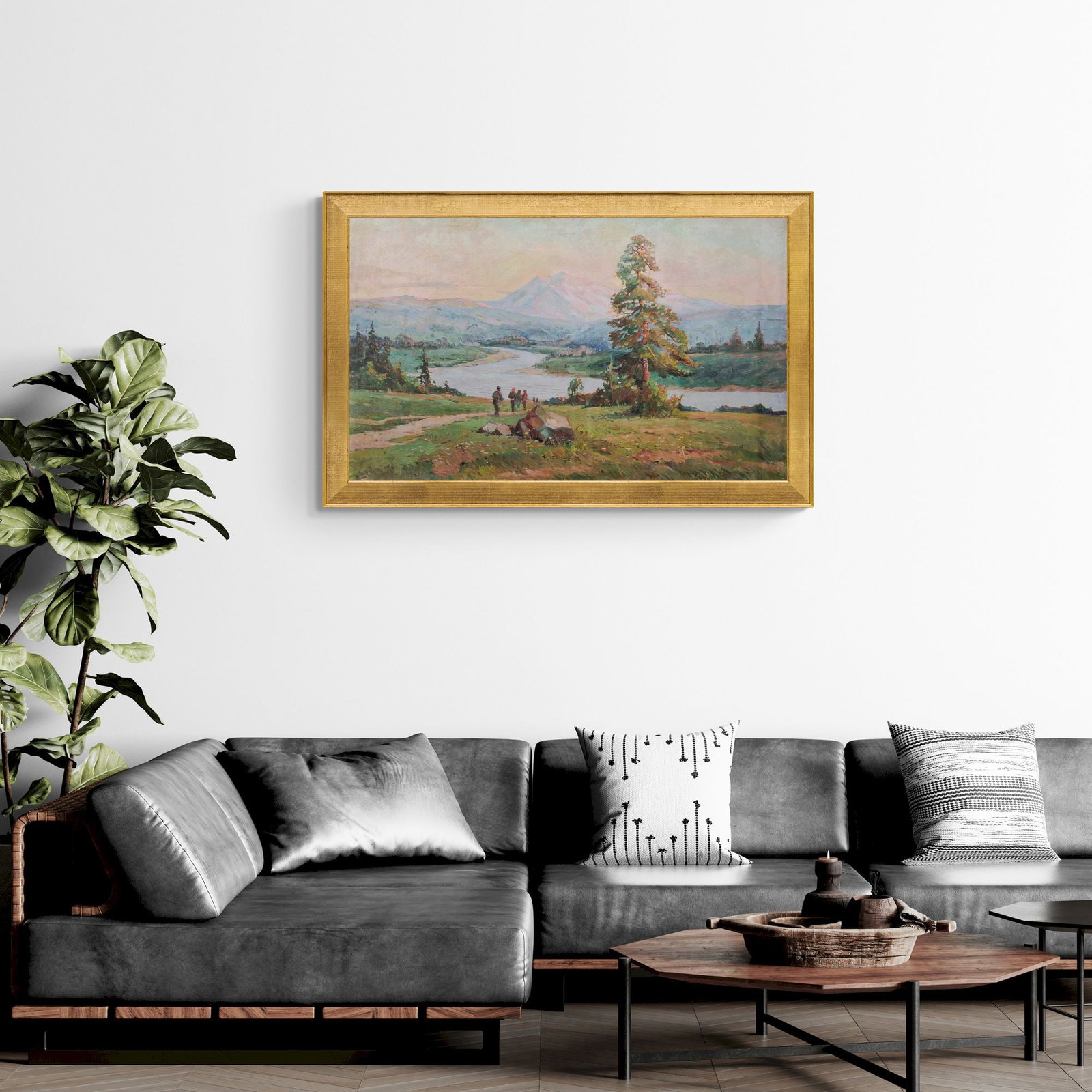 Samusev Fedir (Ukrainian artist), "Mountain river", oil on canvas - 4