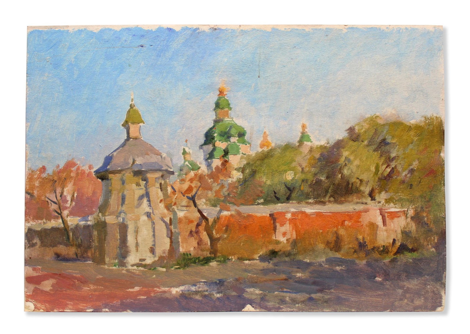 Knishevsky Volodymyr (Ukrainian artist), "Double-sided. Church. Stork's nest", oil on cardboard - 4