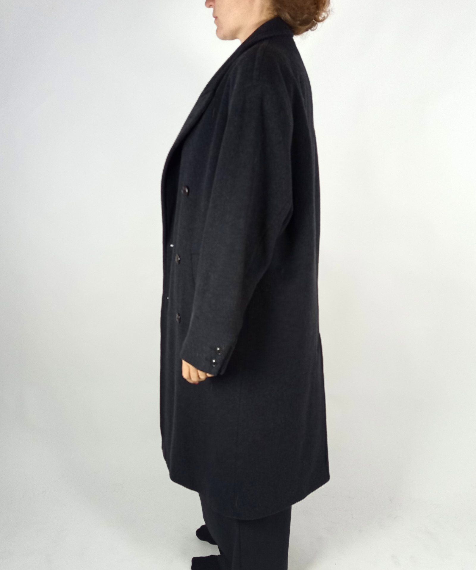 WOOL & CHASHMERE MENS COAT FUR INLAIR EU: XL ; US: 20 - 3