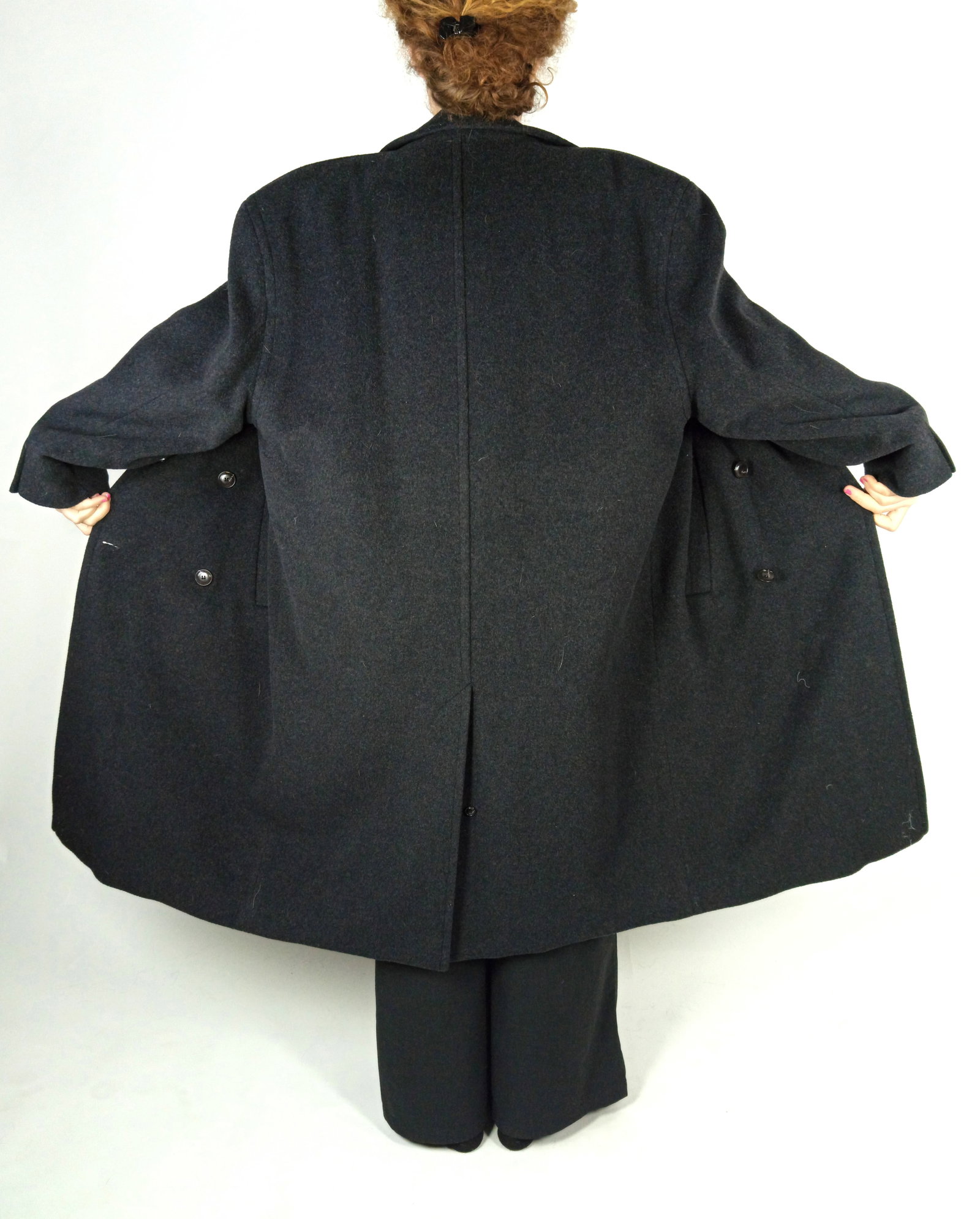 WOOL & CHASHMERE MENS COAT FUR INLAIR EU: XL ; US: 20 - 5