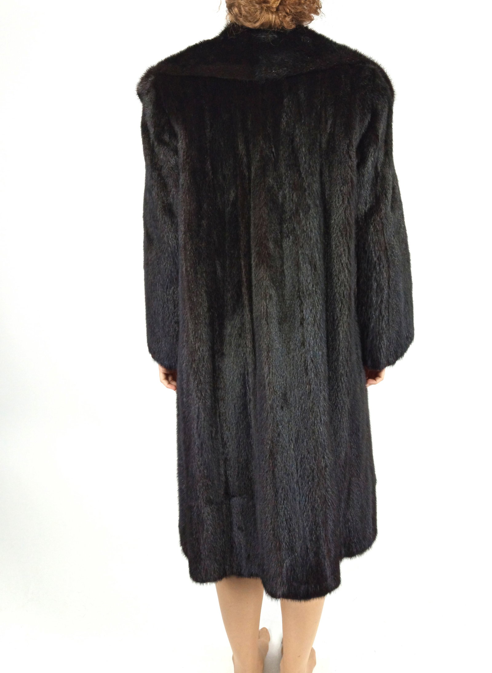 MAHOGANY MINK FUR COAT EU: XL ; US: 20 - 3