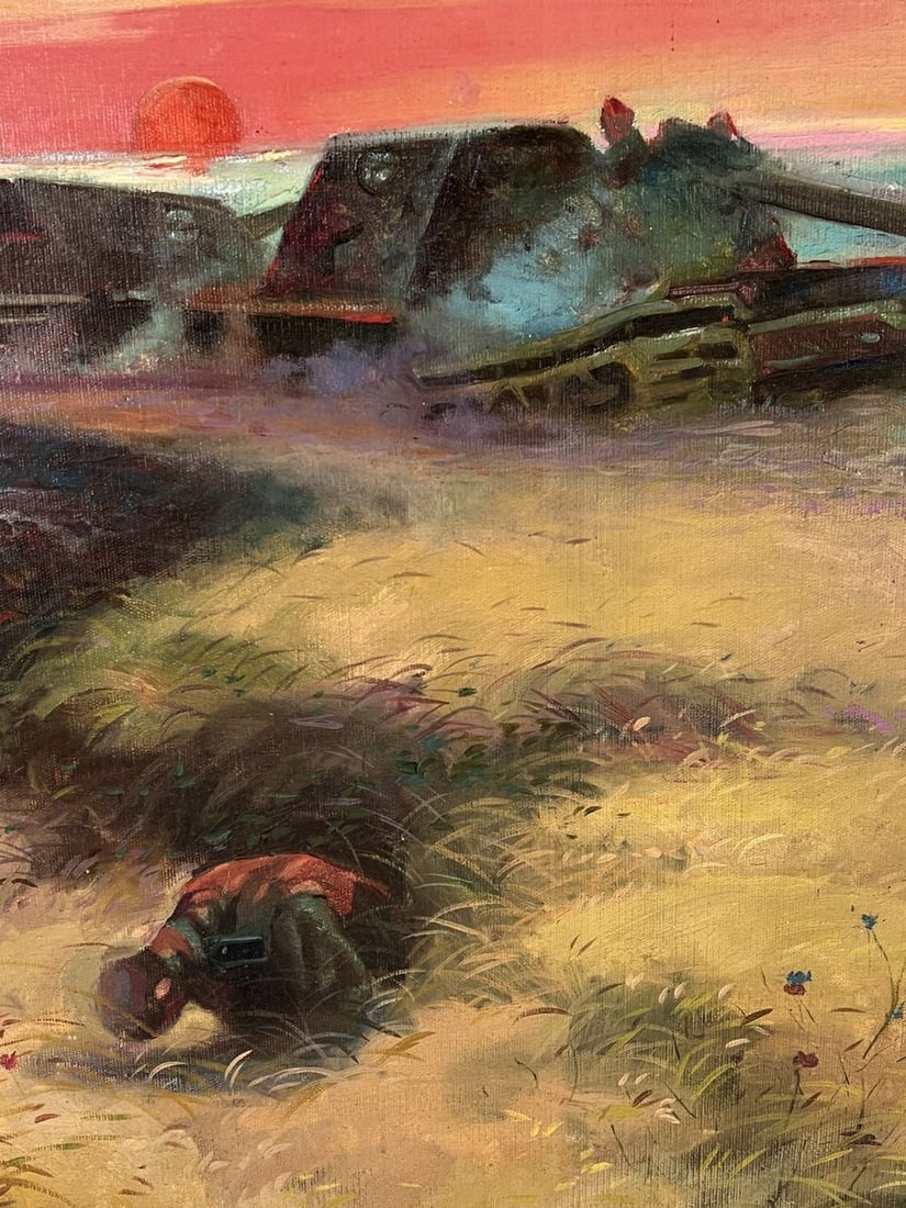 Oil painting Consequences of the Great Battle Unknown Artist - 7