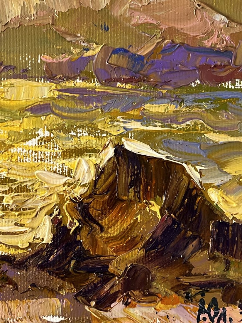 Oil painting Quiet Surface of Water at Sunset Oleksiy Ivanyuk - 2