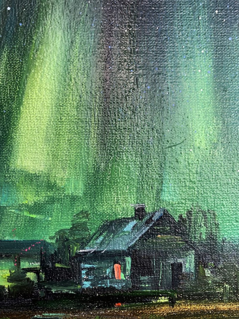 Oil painting Northern lights Tatyana Derdey - 3