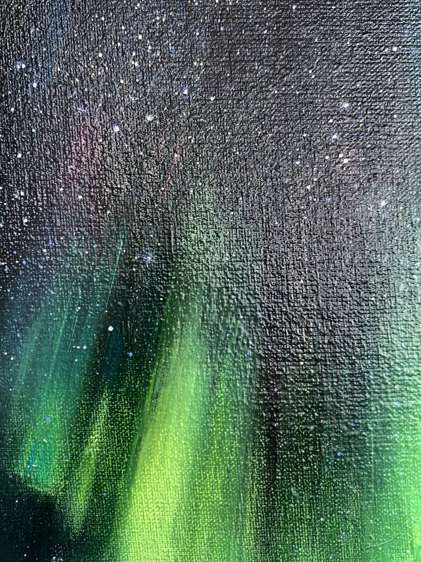 Oil painting Northern lights Tatyana Derdey - 8