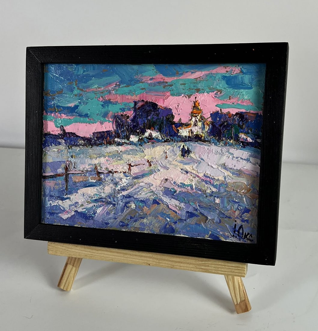 Oil painting Winter Silence Oksana Ivanyuk: Title : Oil painting Winter Silence Oksana Ivanyuk Description: NoAAA6401*** ABOUT THIS PAINTING **** TITLE: "Winter Silence"* ARTISTS: Oksana Ivanyuk* SIZE: 15x20 cm/5.90x7.87 inches'* MEDIUM: oil, c
