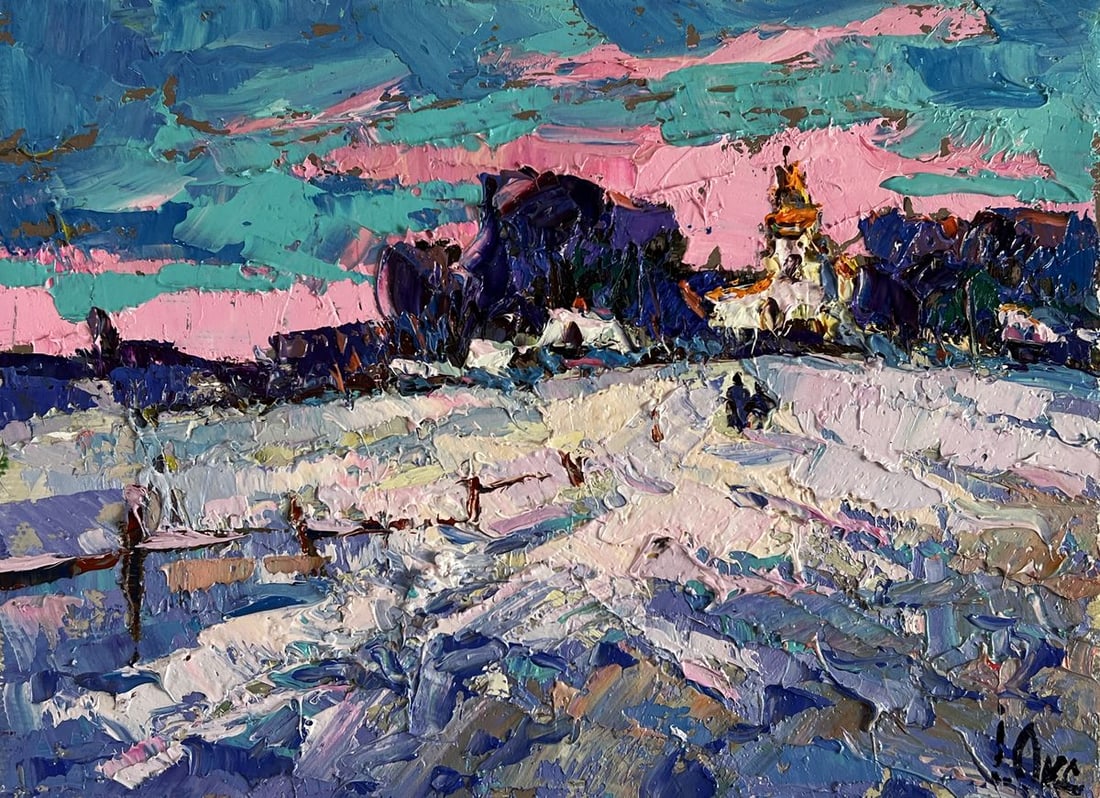 Oil painting Winter Silence Oksana Ivanyuk - 2