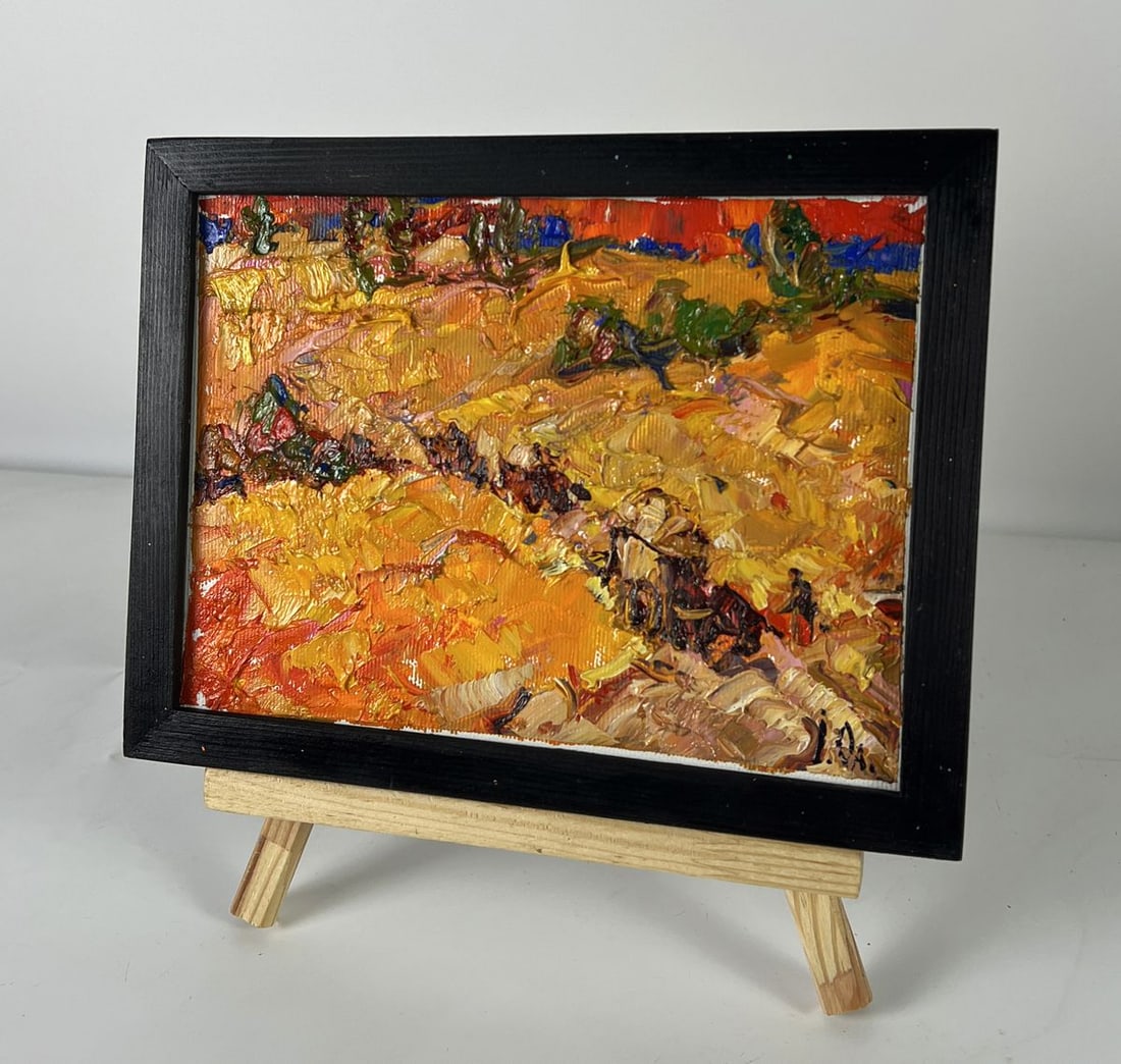 Oil painting Crimson sunset over the field Oleksiy Ivanyuk - 4