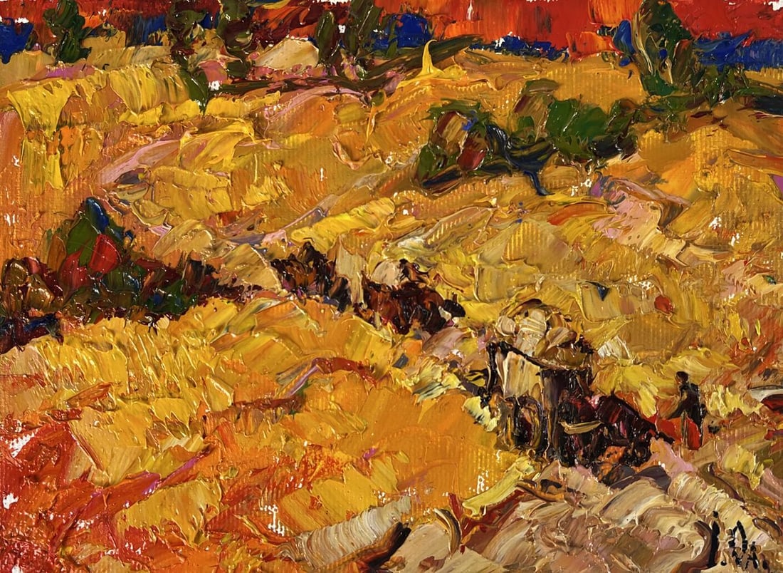 Oil painting Crimson sunset over the field Oleksiy Ivanyuk - 5