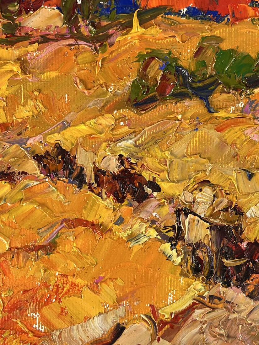 Oil painting Crimson sunset over the field Oleksiy Ivanyuk - 8