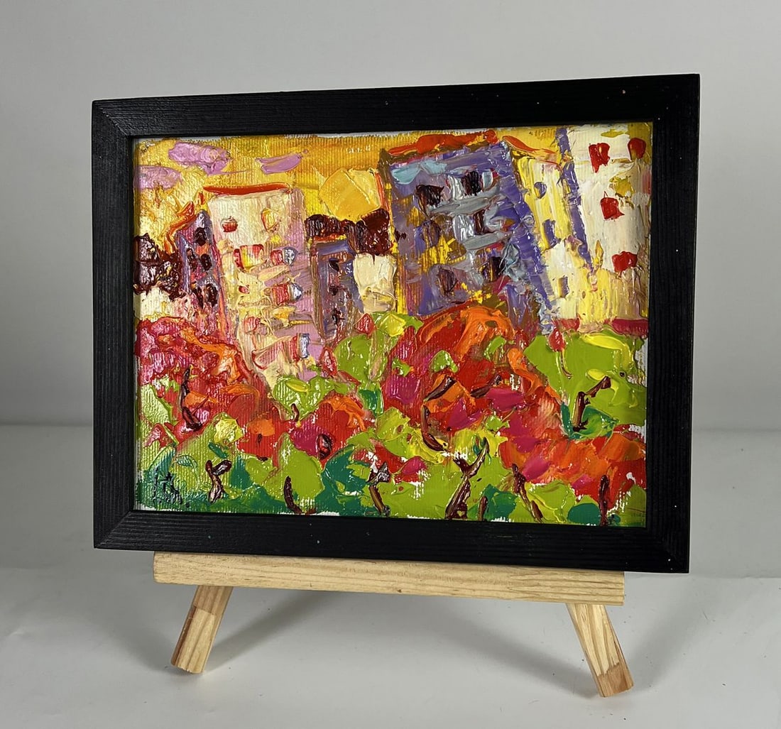 Oil painting Autumn Day in the City Oleksiy Ivanyuk - 4