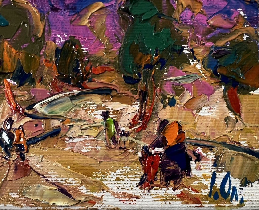 Oil painting Evening city park Oleksiy Ivanyuk - 3
