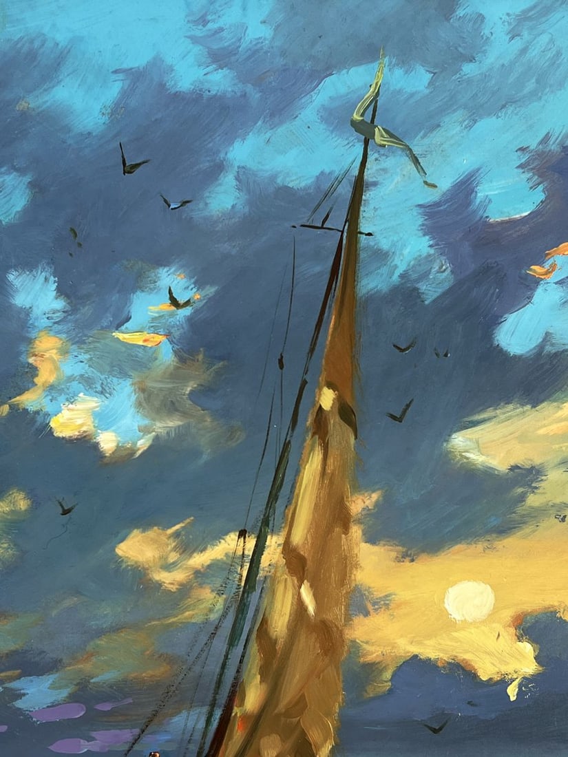 Oil painting Sailboat at sunset Yuriy Suprunchuk - 6