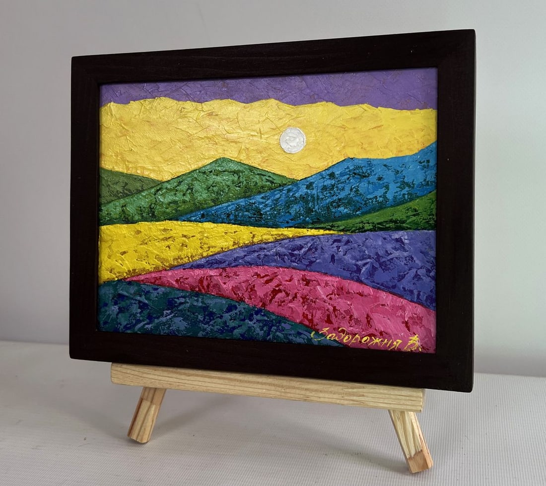 Oil painting Warm sunset evening V. Zadorozhnya - 3