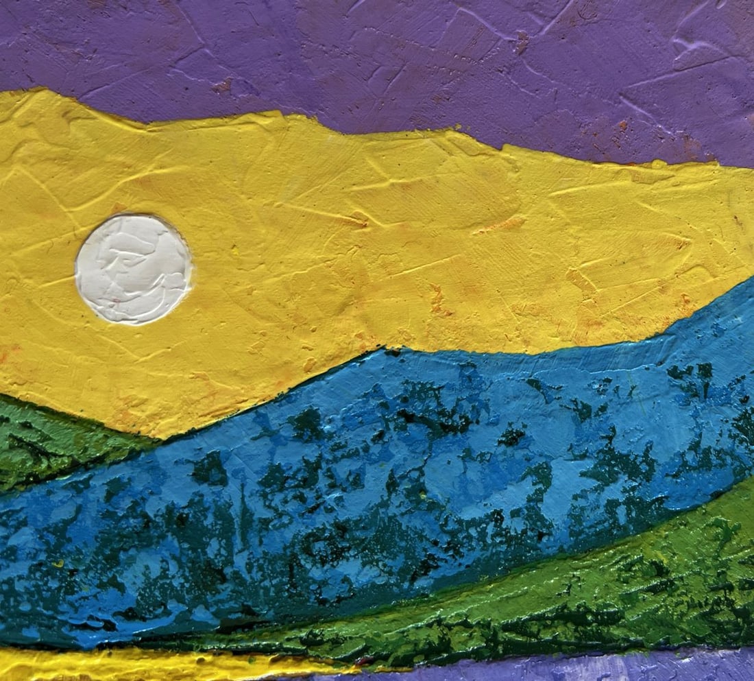 Oil painting Warm sunset evening V. Zadorozhnya - 5