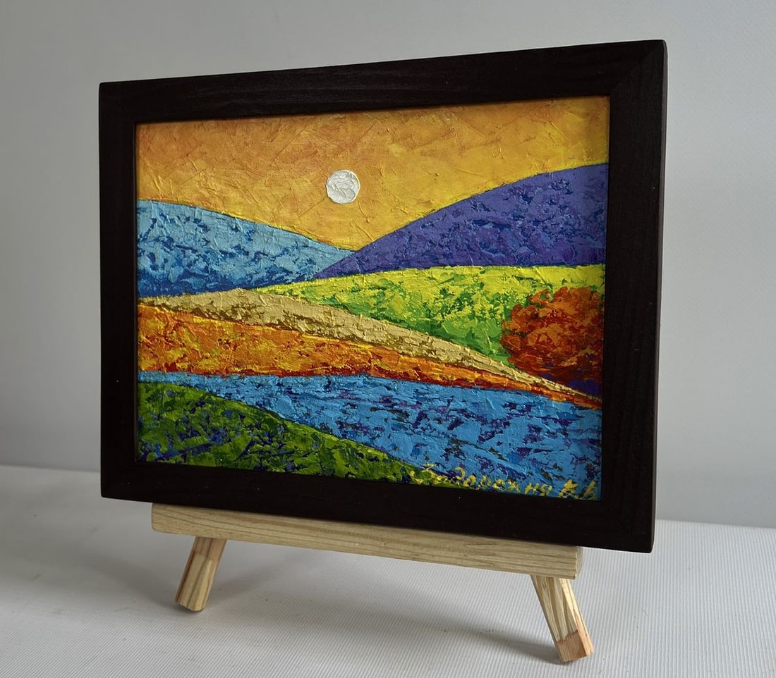 Oil painting Yellow rays of sunset V. Zadorozhnya - 3