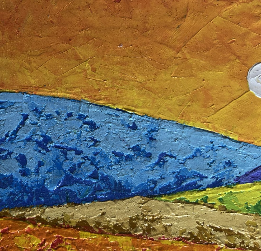 Oil painting Yellow rays of sunset V. Zadorozhnya - 7