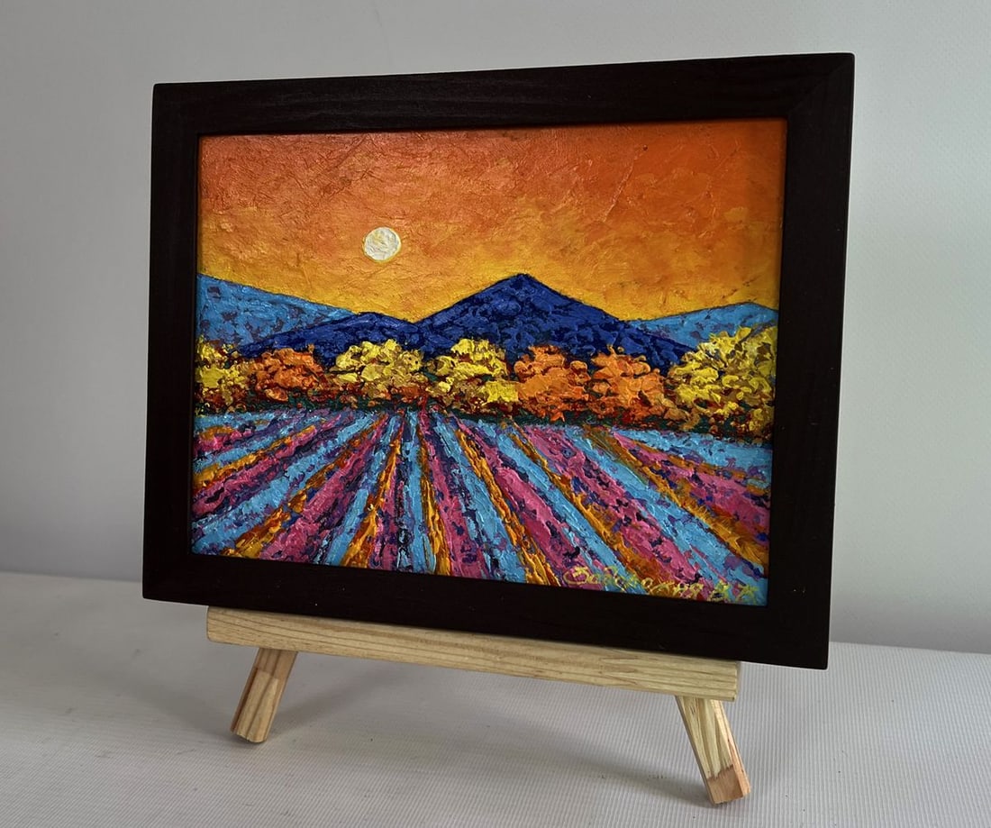 Oil painting Sunset colors over the peaks V. Zadorozhnya - 3