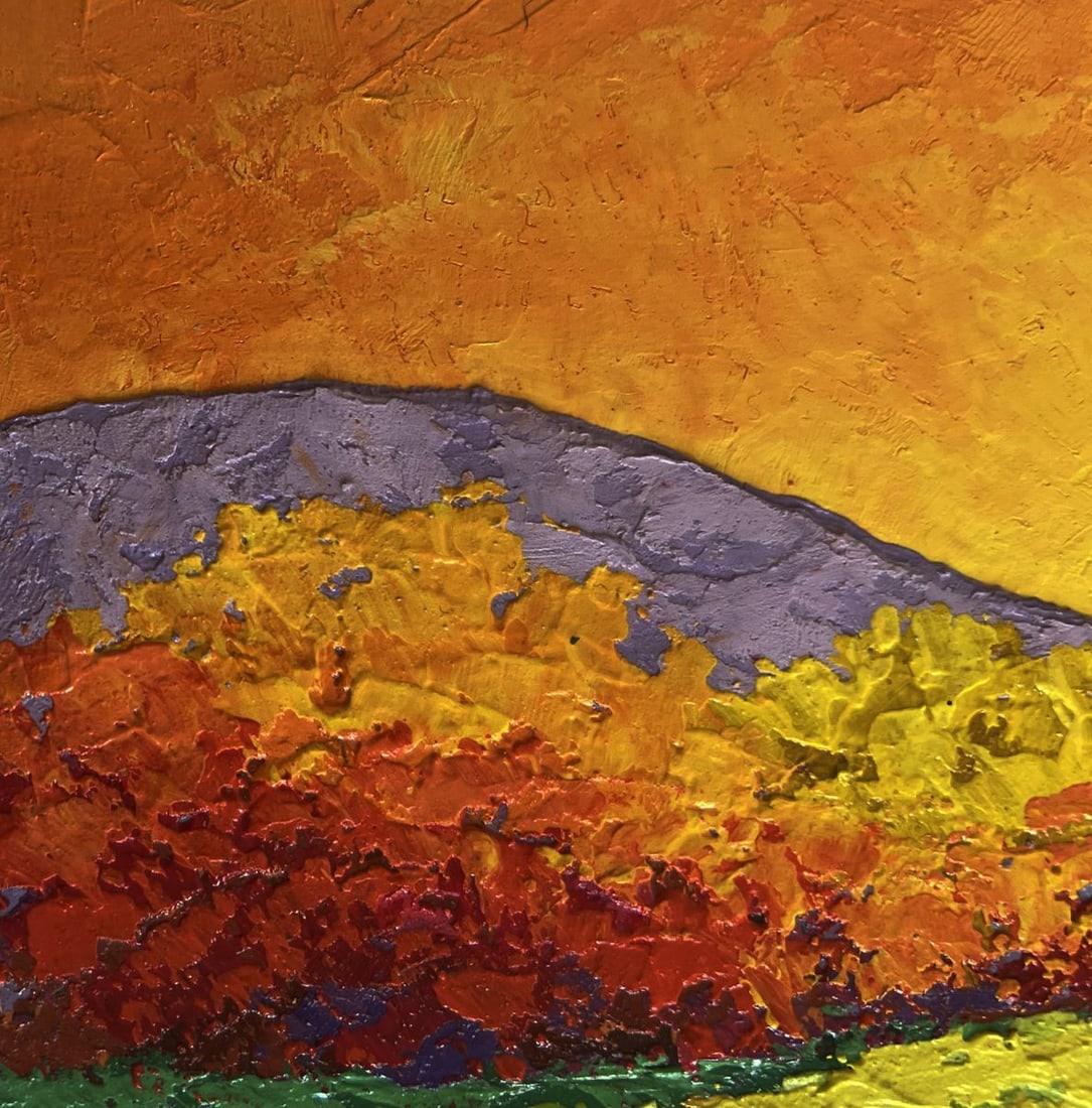 Oil painting Farewell light behind the mountains V. Zadorozhnya - 6