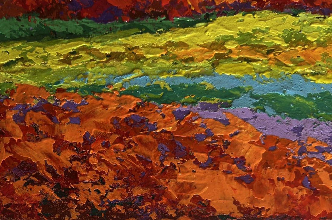 Oil painting Farewell light behind the mountains V. Zadorozhnya - 7