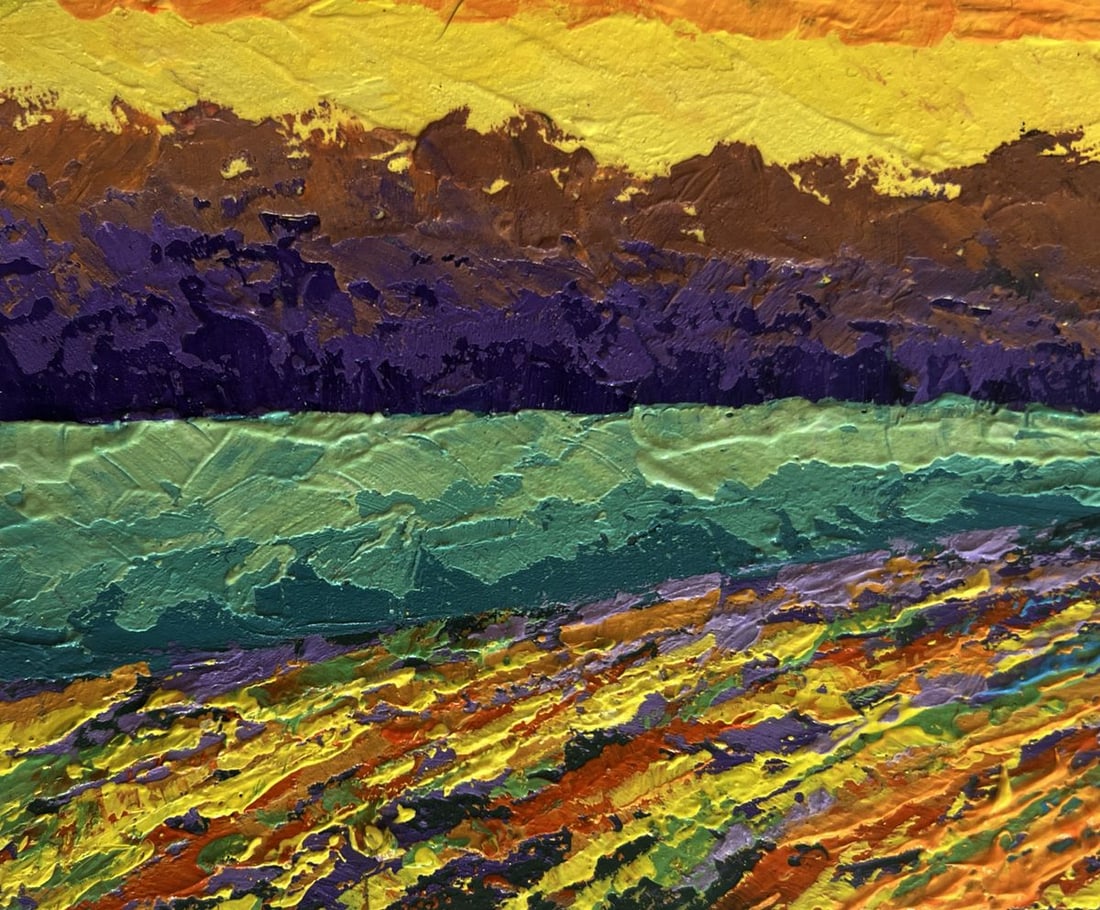 Oil painting Forest in the rays of the setting sun V. Zadorozhnya - 4