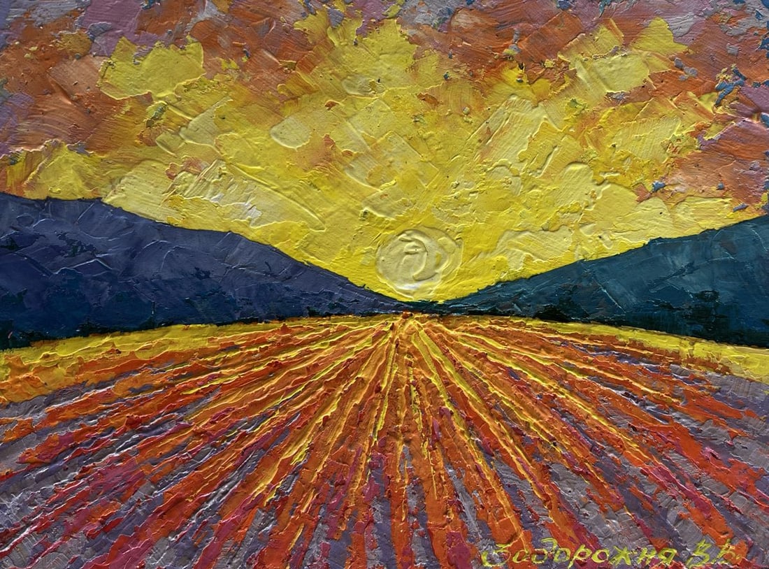 Oil painting Warm light of the fading day V. Zadorozhnya - 4
