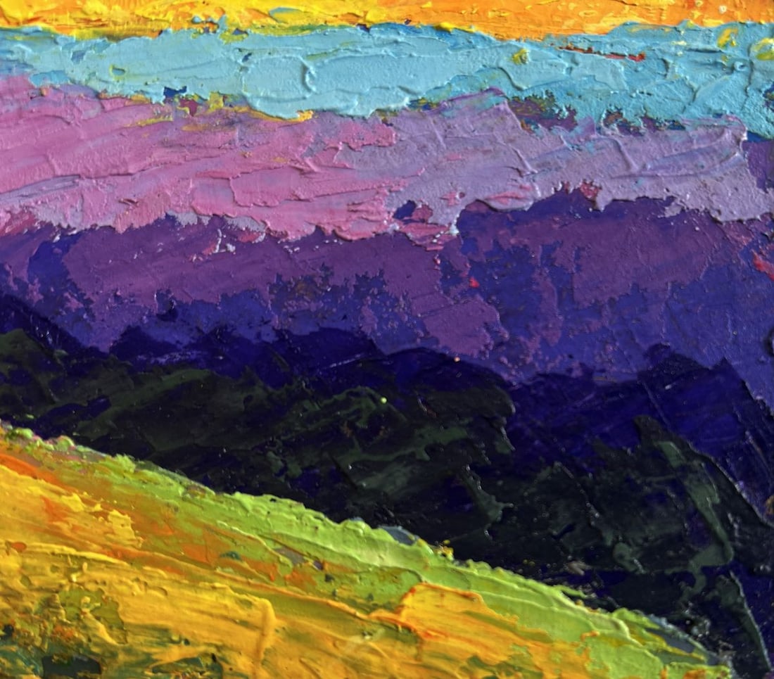 Oil painting Great view of the sunset V. Zadorozhnya - 6