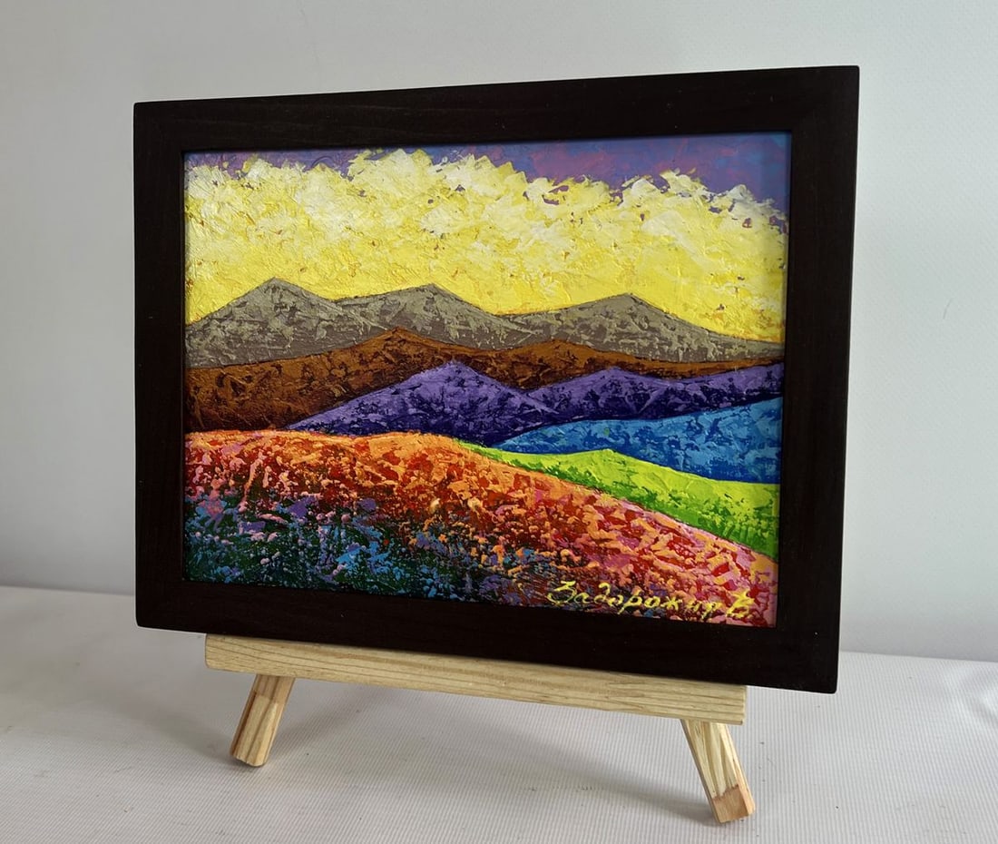 Oil painting Observing a natural phenomenon V. Zadorozhnya - 3