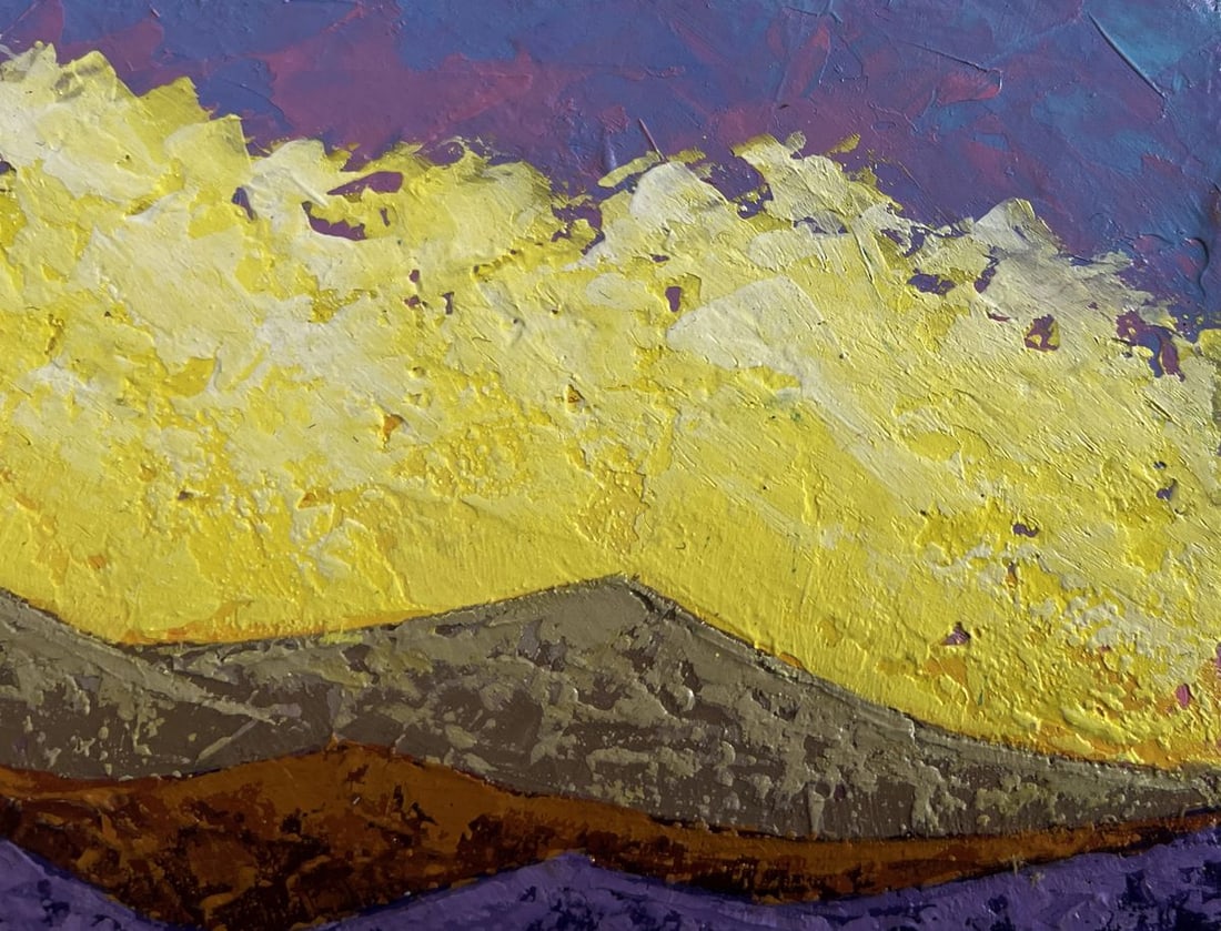 Oil painting Observing a natural phenomenon V. Zadorozhnya - 5