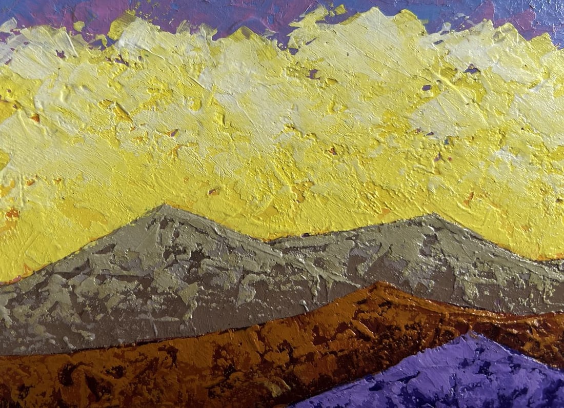 Oil painting Observing a natural phenomenon V. Zadorozhnya - 6
