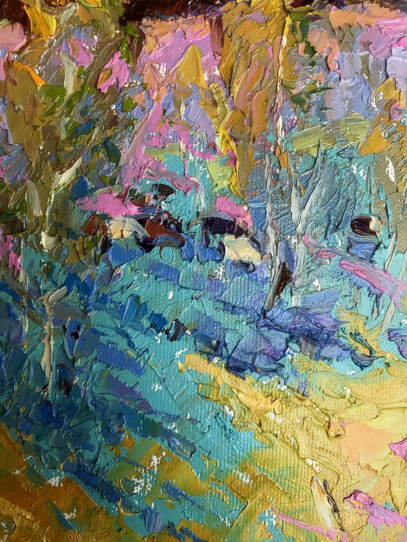 Oil painting Near young poplars Alex Kalenyuk - 2