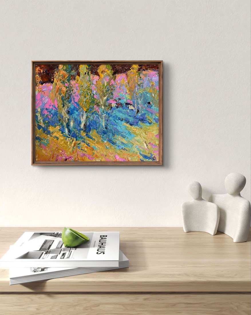Oil painting Near young poplars Alex Kalenyuk - 7
